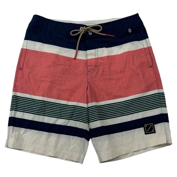 American Eagle Men’s Multicolor Striped Board Shorts Sz M (32") Stretch Pockets - Picture 1 of 9